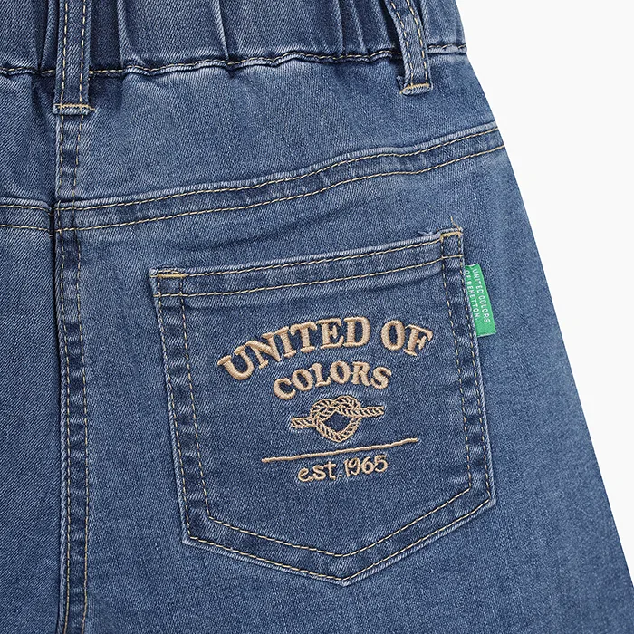 Детские синие джинсовые шорты от Benetton Kids — фото 4