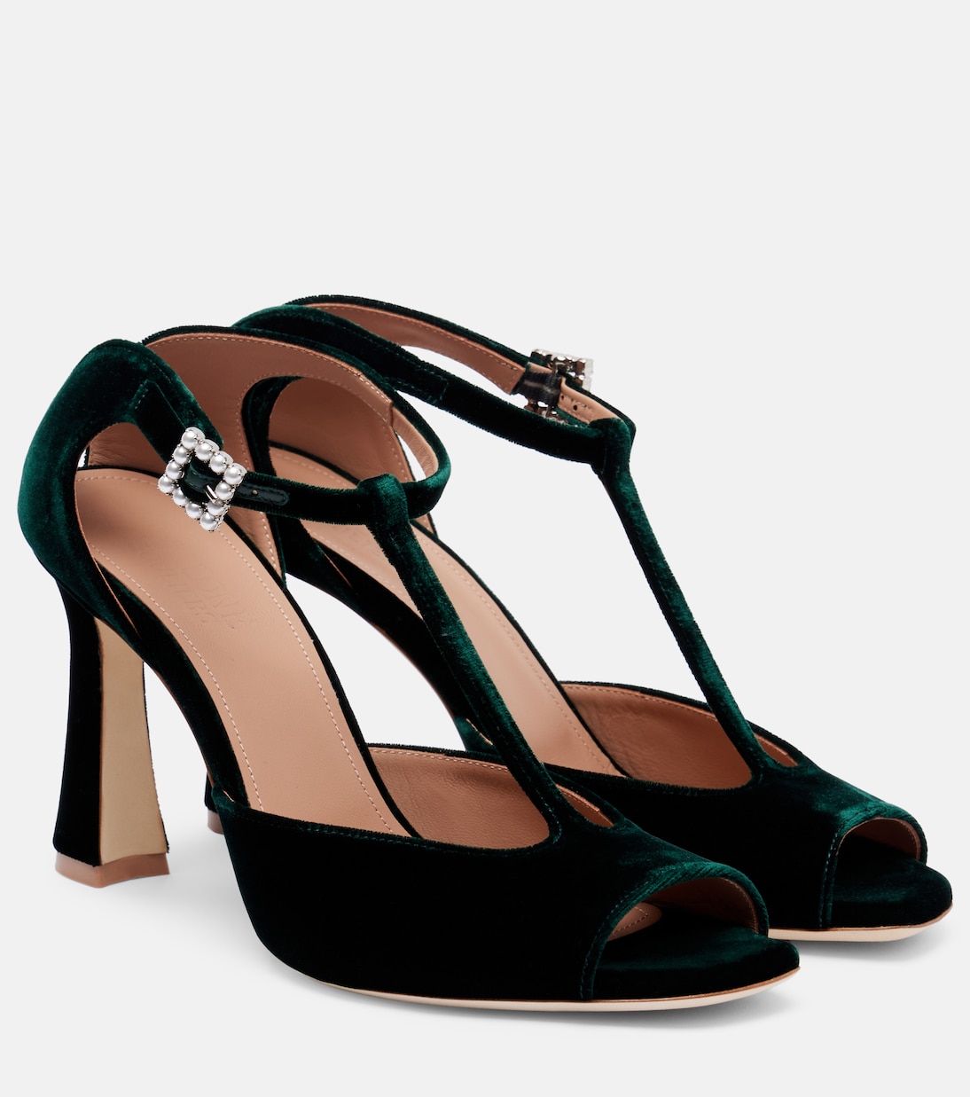 Бархатные сандалии Nomi 90 Malone Souliers, Emerald