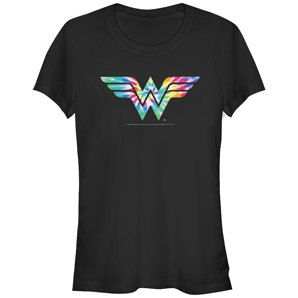 

Детская футболка с приталенным графическим рисунком и логотипом DC Comics Wonder Woman Tie Dye Licensed Character, черный