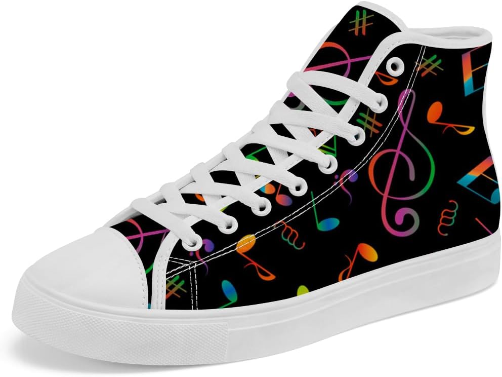 

Кеды на высокой подошве chebing с нотами музыки, текстильные кеды на шнуровке, повседневная обувь для женщин и мужчин, черный