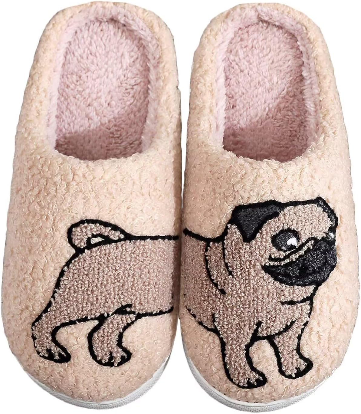 

Домашние тапочки Meet Me at Midnight для женщин и мужчин. Удобные плюшевые домашние тапочки без застежек Jinlonyu, B-pug