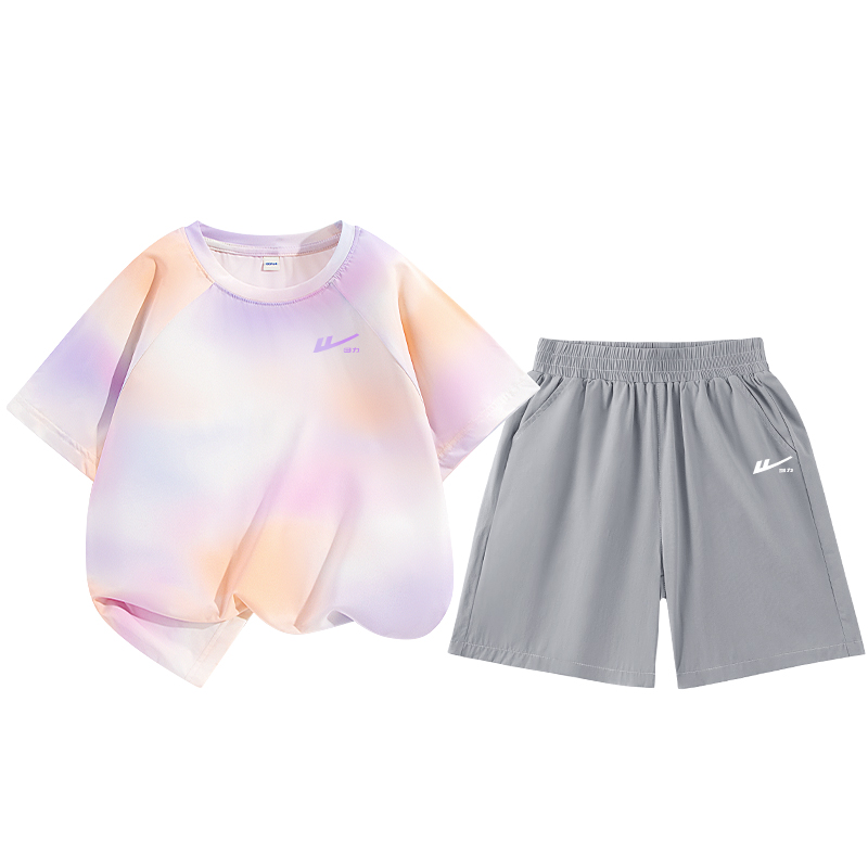 

Повседневный спортивный комплект из 2 предметов для детей 3-7 лет WARRIOR, фиолетовый оранжевый/h gradient светло-фиолетовый k-серый/h белый huili small k