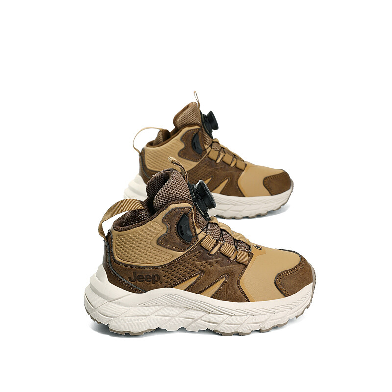 Кроссовки Jeep Kids Lifestyle Shoes Kids Mid-top Beige, коричневый — фото 2