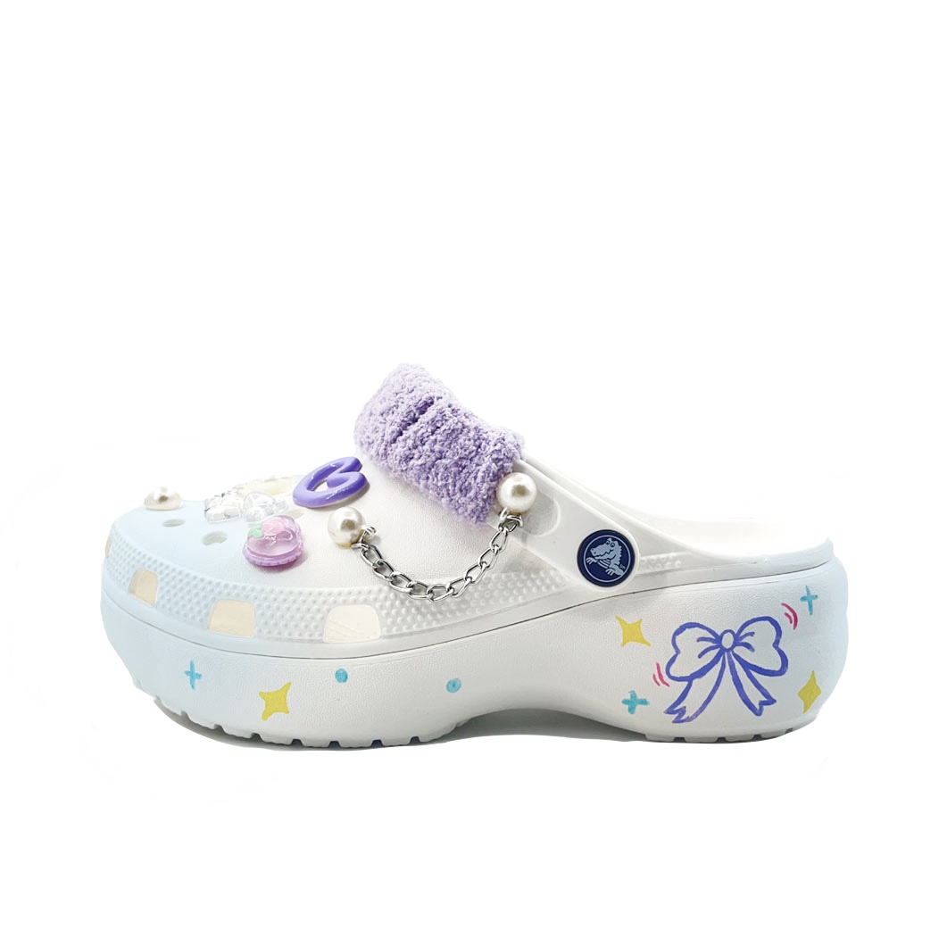 Crocs Классические туфли-сабо на платформе унисекс синего цвета