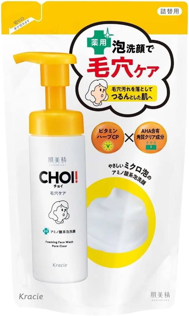 Пенка для умывания Hada Labo — Hadabisei CHOI Medicated Foaming Face Cleansing Pore Care Refill, 140 мл