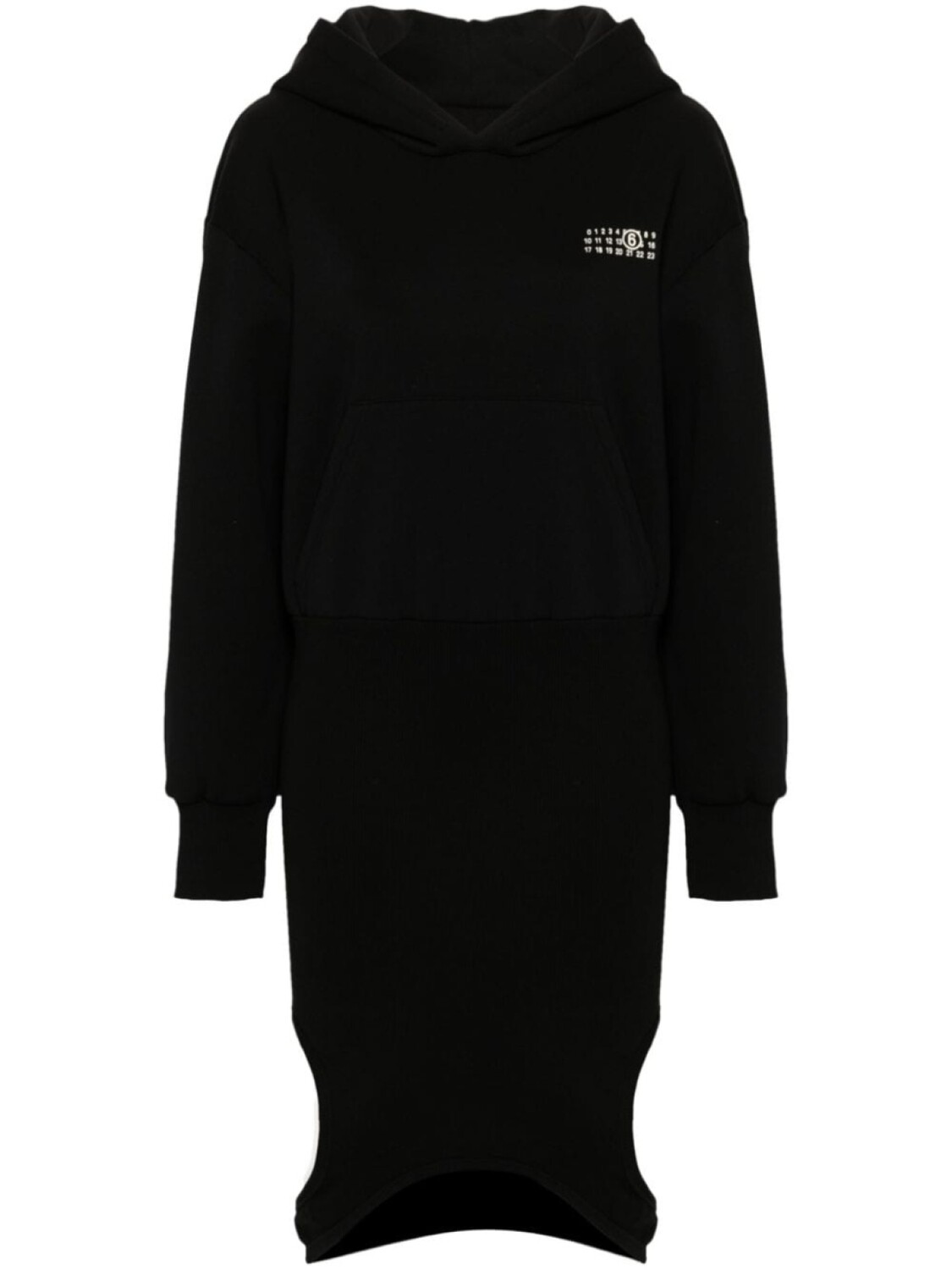 

MM6 Maison Margiela худи асимметричного кроя, черный