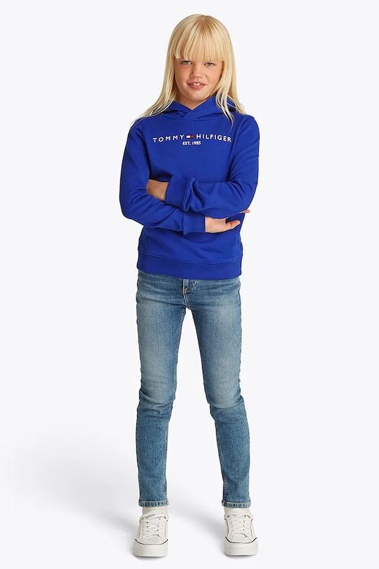 

Детская хлопковая толстовка Tommy Hilfiger, фиолетовый