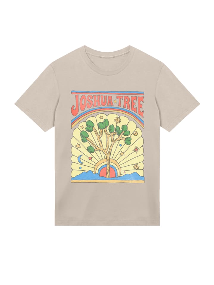 

Футболка с изображением Джошуа-Три из песчаного песка. Национальные парки США. F4NT4STIC