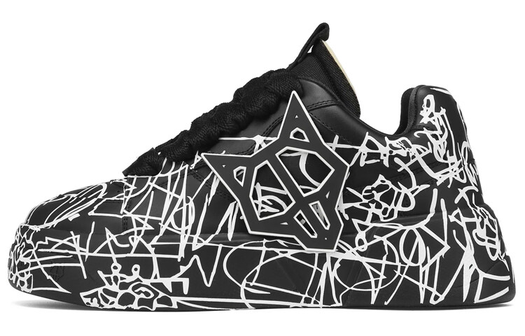 

Стильные мужские кеды для скейтбординга с низким верхом черного цвета Naked Wolfe