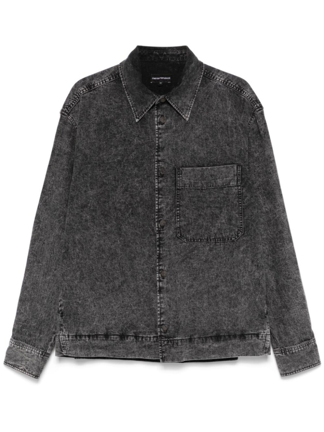 

Джинсовая куртка-рубашка Emporio Armani, черный