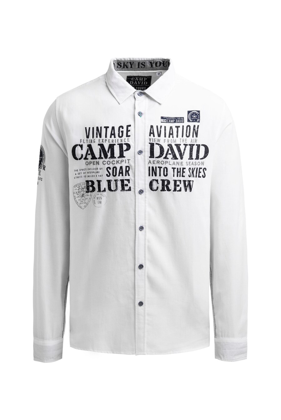 

Рубашка на пуговицах классического кроя CAMP DAVID, White