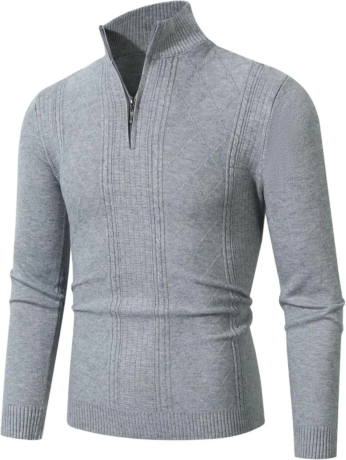 

Мужской повседневный свитер Slim Fit с полумолнией