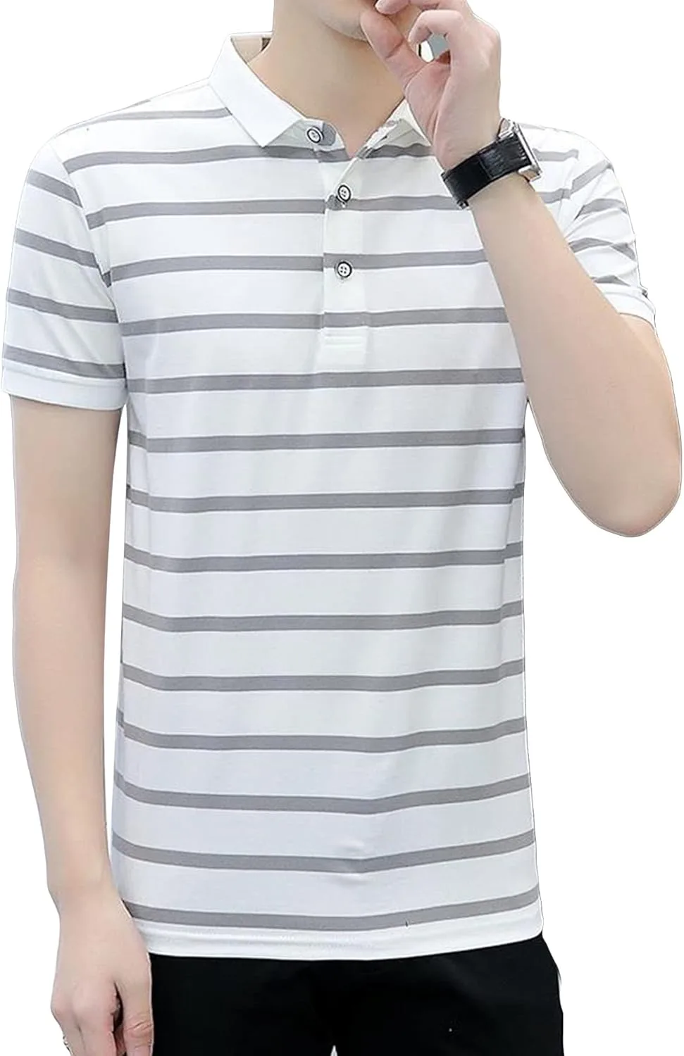 Футболка Slim-Fit с коротким рукавом в полоску