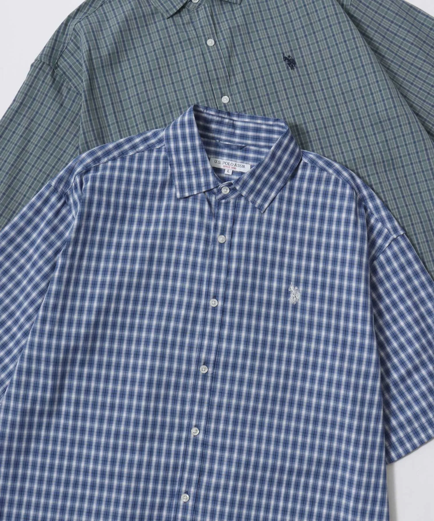 Унисекс рубашка U.S. POLO ASSN. Broad Denim, синяя