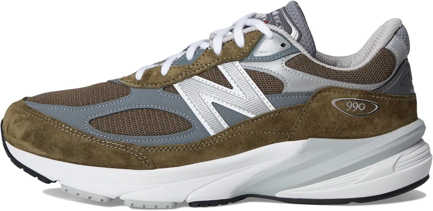 Кроссовки New Balance Unisex Made in USA 990 V6, Olive Grey — фото 4