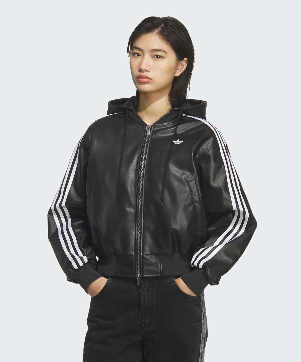 Жакет оверсайз с панелями Adidas Originals, чёрный