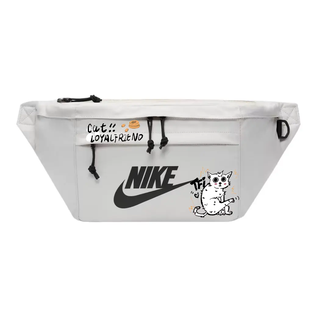 

Nike Тканевый поясной рюкзак унисекс светло-серый, Big-Eyed Cat