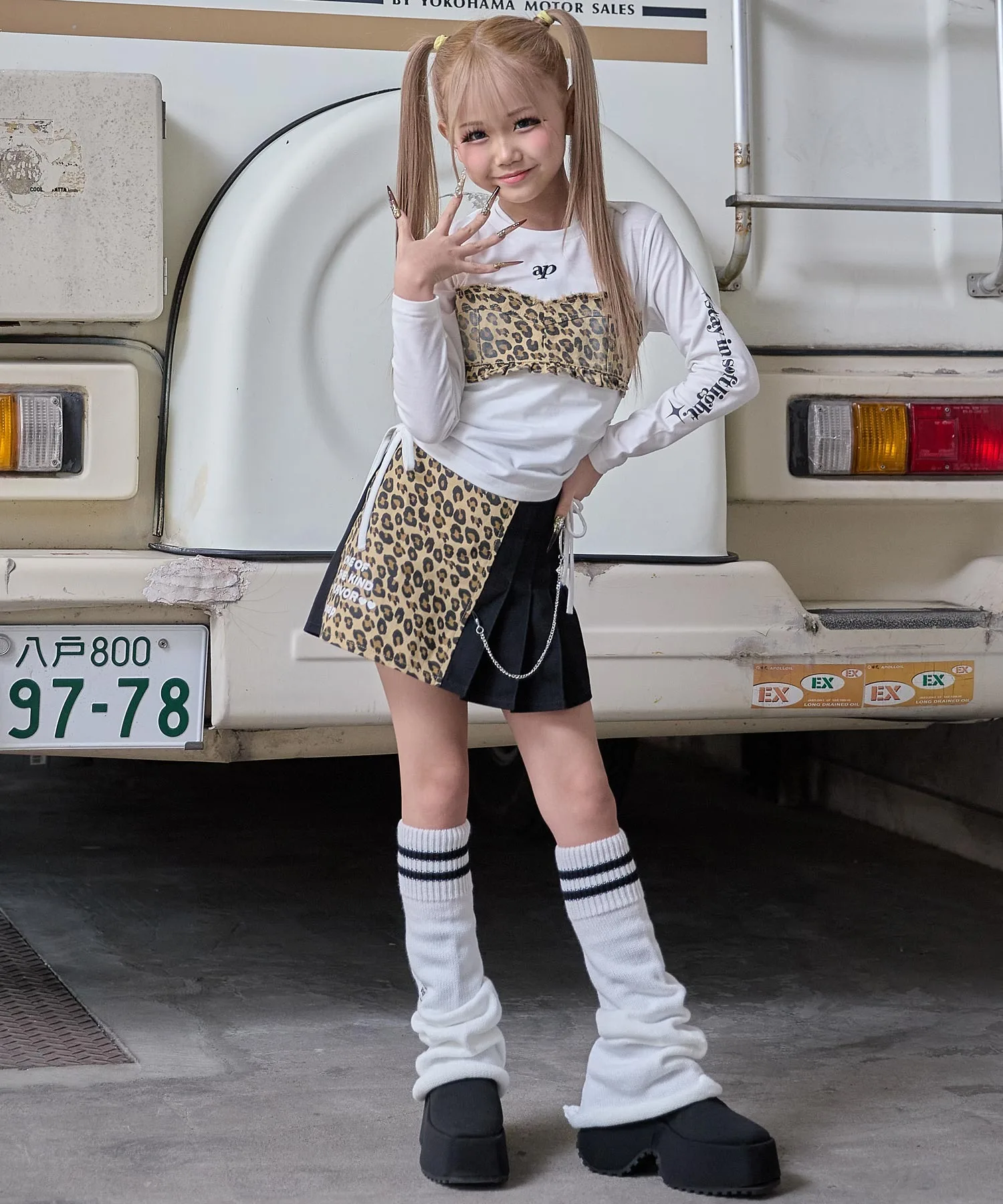 Детский топ с эффектом многослойности ANAP kids Bisutie Mie Sharing Tops синий — фото 3
