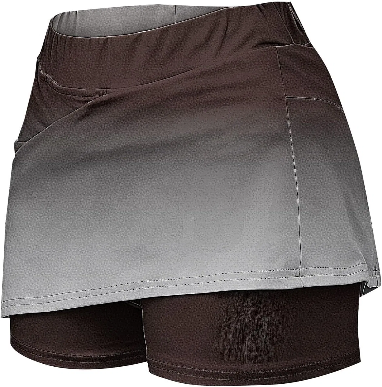 Юбка-шорты для девочек, высокая талия, Athletic Skorts, 2-grey — фото 3