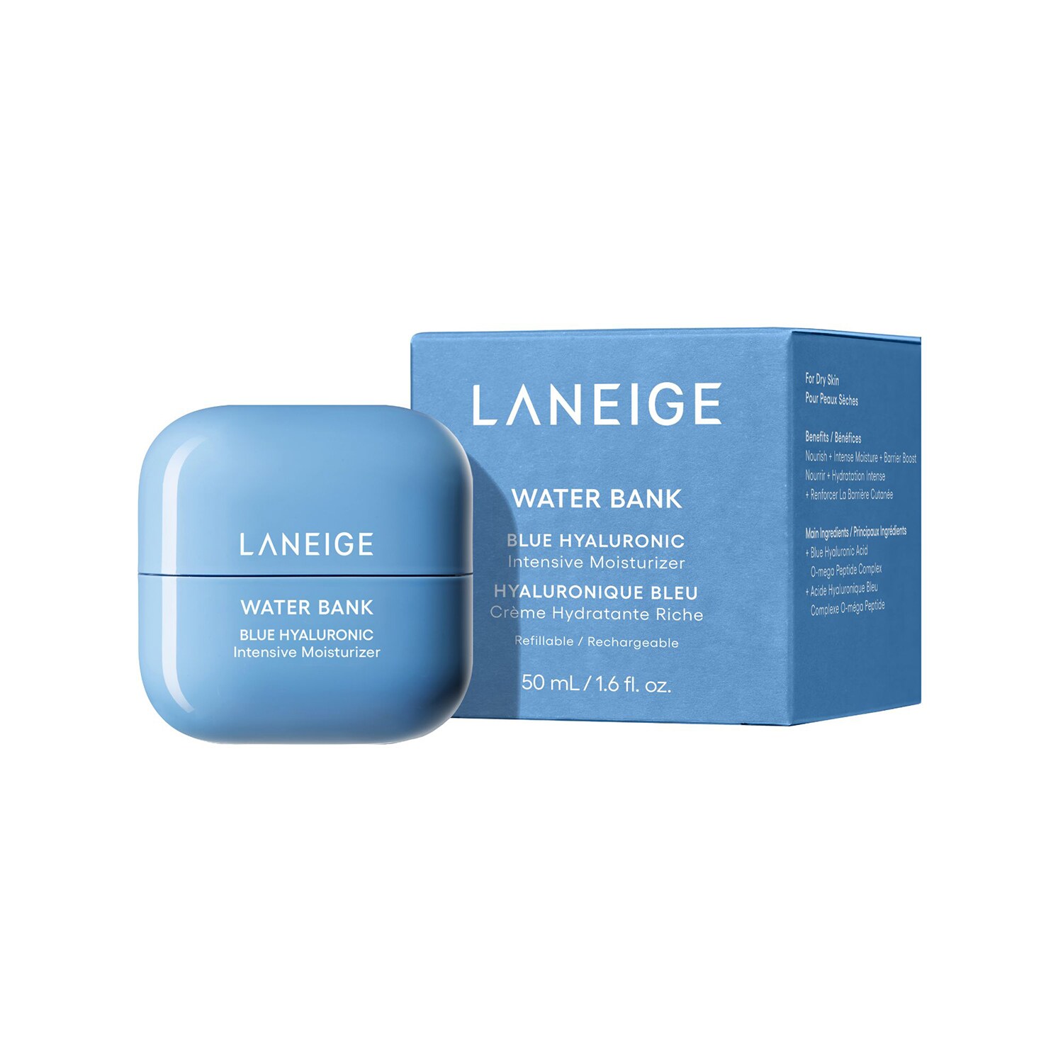 Крем для лица Laneige — Увлажняющий Water Bank Intensive Moisturizer , Refill, 50 мл — фото 2