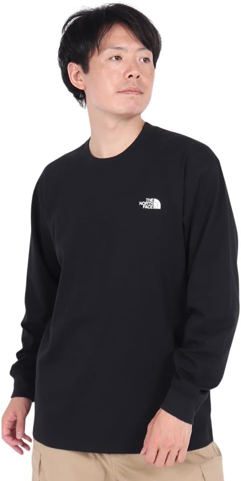 

Мужская футболка с длинными рукавами The North Face, квадратный логотип на спине, быстросохнущая, с защитой от УФ-излучения и электростатического разряда, черный