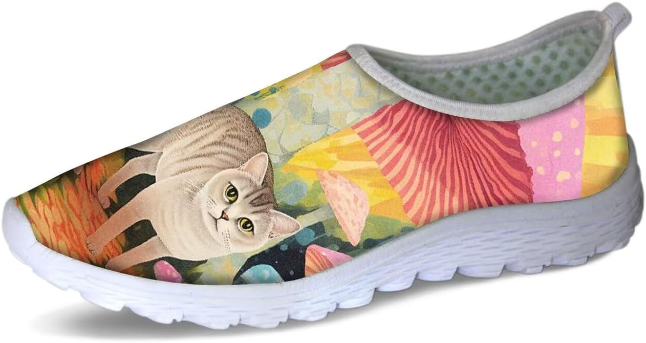 

Forchrinse яркие женские кроссовки с принтом лапы собаки, мужские кроссовки, легкие, слипоны для бега, теннисные кроссовки, пляжная обувь, быстро сохнут, розовый