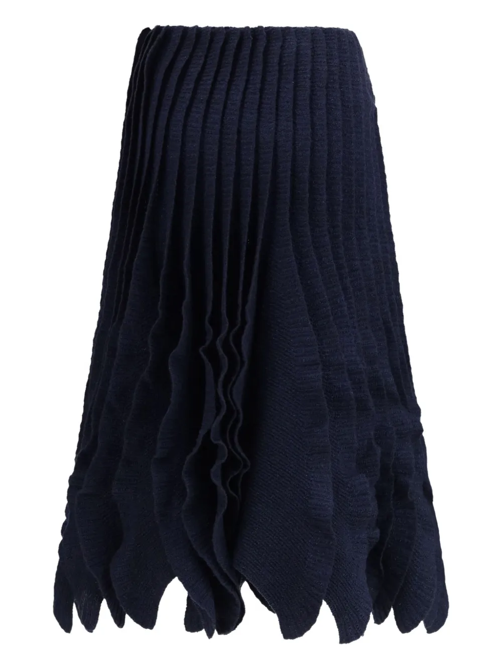 

Юбка с оборками и плиссировкой Alaia, синий