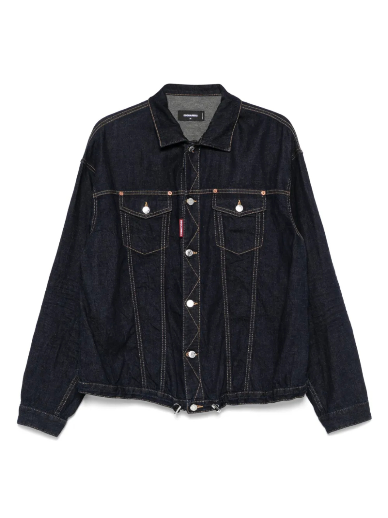 

DSQUARED2 джинсовая куртка с кулиской, синий
