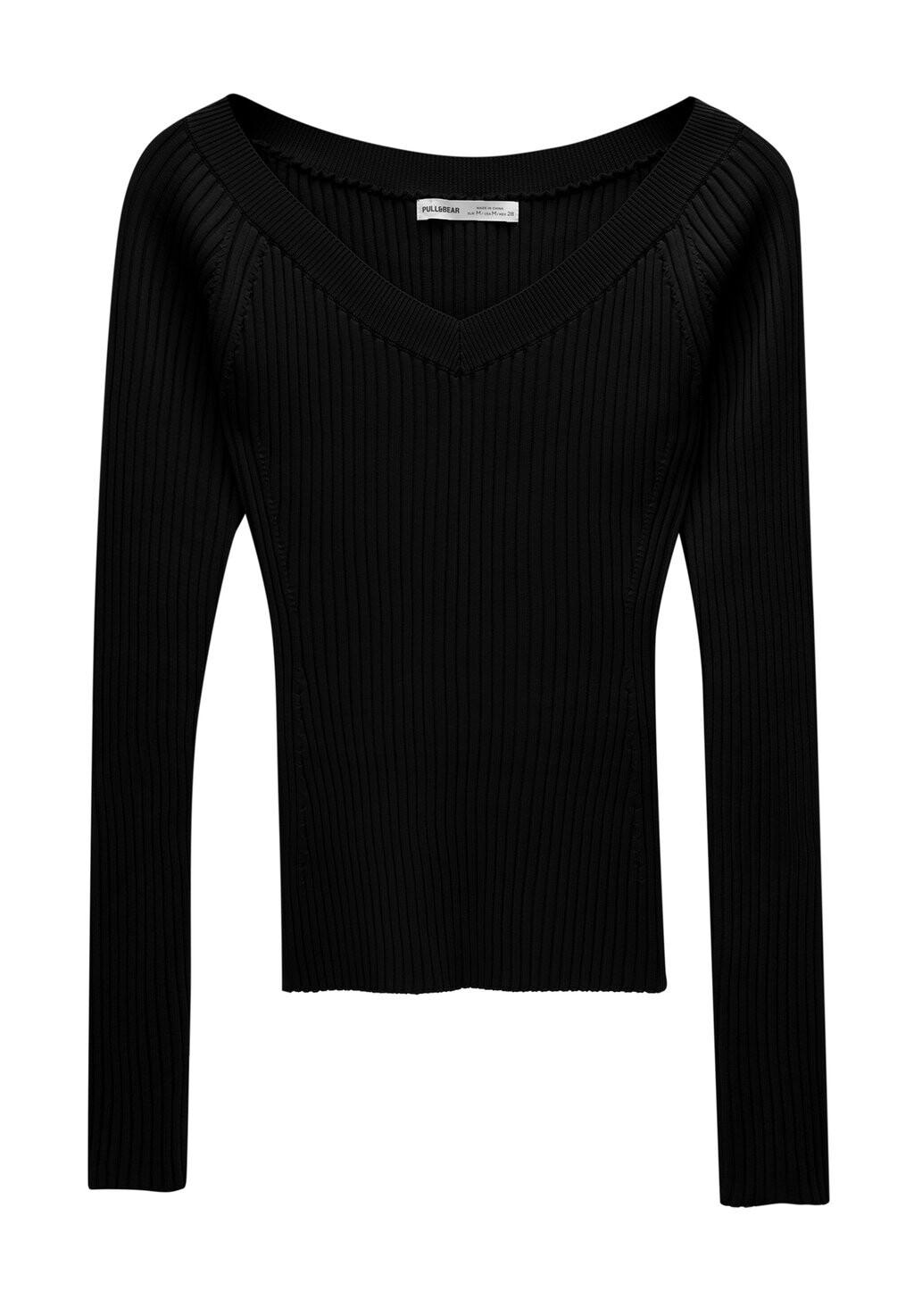 

Джемпер V-NECK PULL&BEAR, черный
