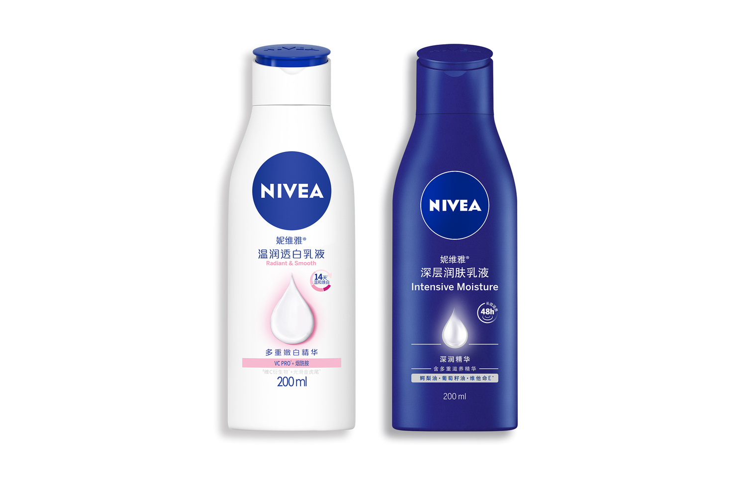 Набор Nivea: увлажняющий лосьон для тела + смягчающий лосьон для тела, 400 мл + 200 мл — фото 2