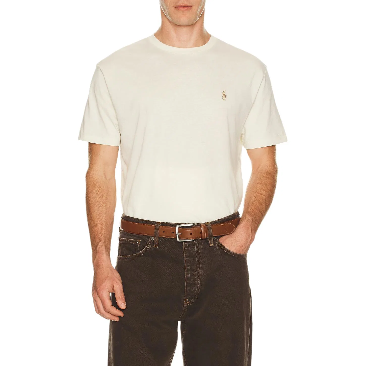 Футболка Classic Version мужская Polo Ralph Lauren, Butter Flavor — фото 4