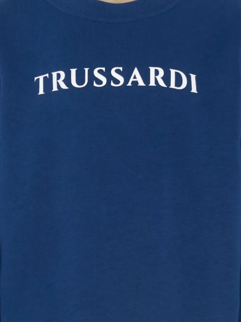 Свитшот с круглым вырезом и логотипом Trussardi Junior, синий — фото 3
