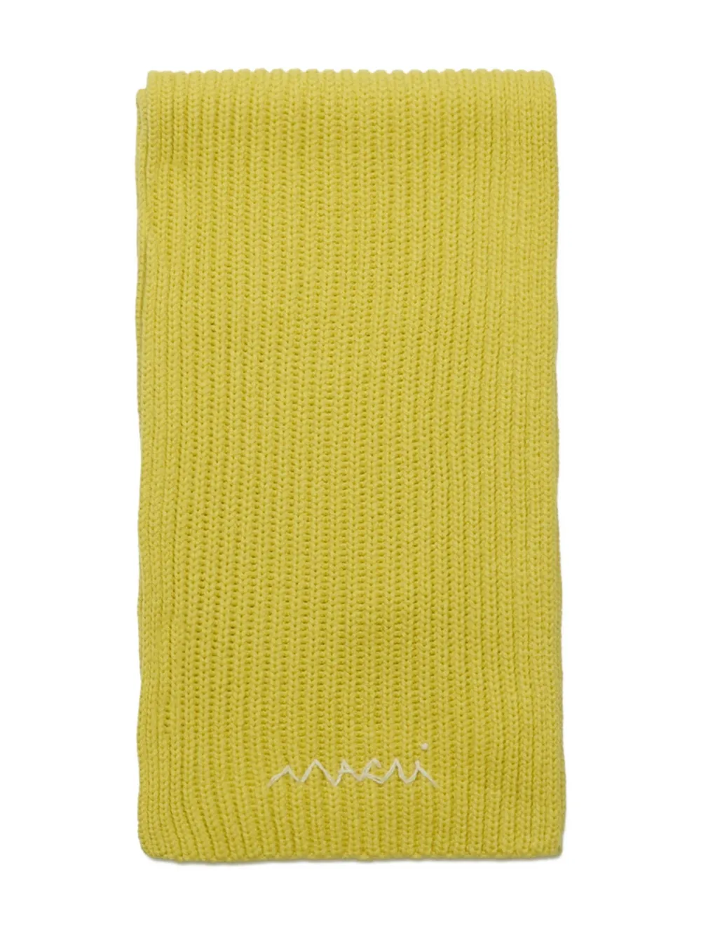 

Шарф с вышитым логотипом Marni Kids, зеленый