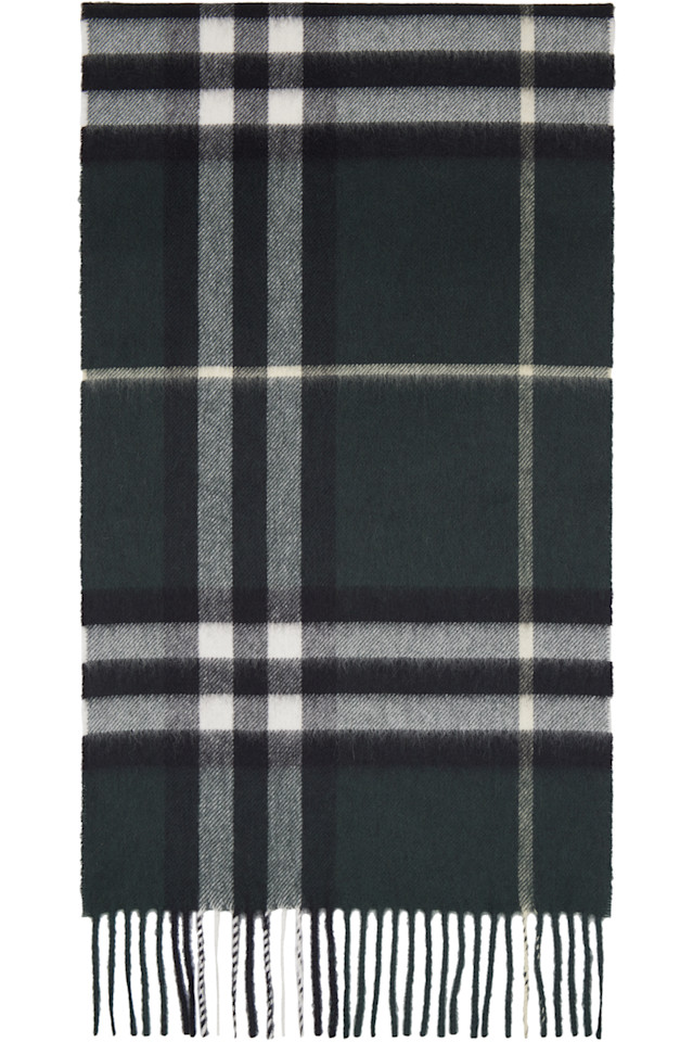 

Burberry Кашемировый шарф в зеленую клетку