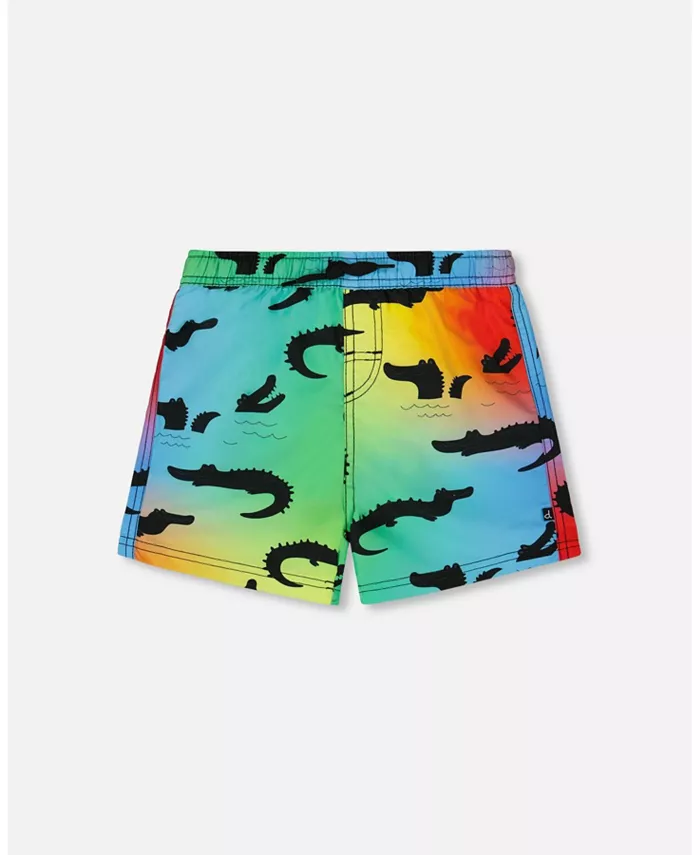 

Шорты для плавания с принтом Boy Multicolored Crocodile - для малышей/детей Deux par Deux, мультиколор