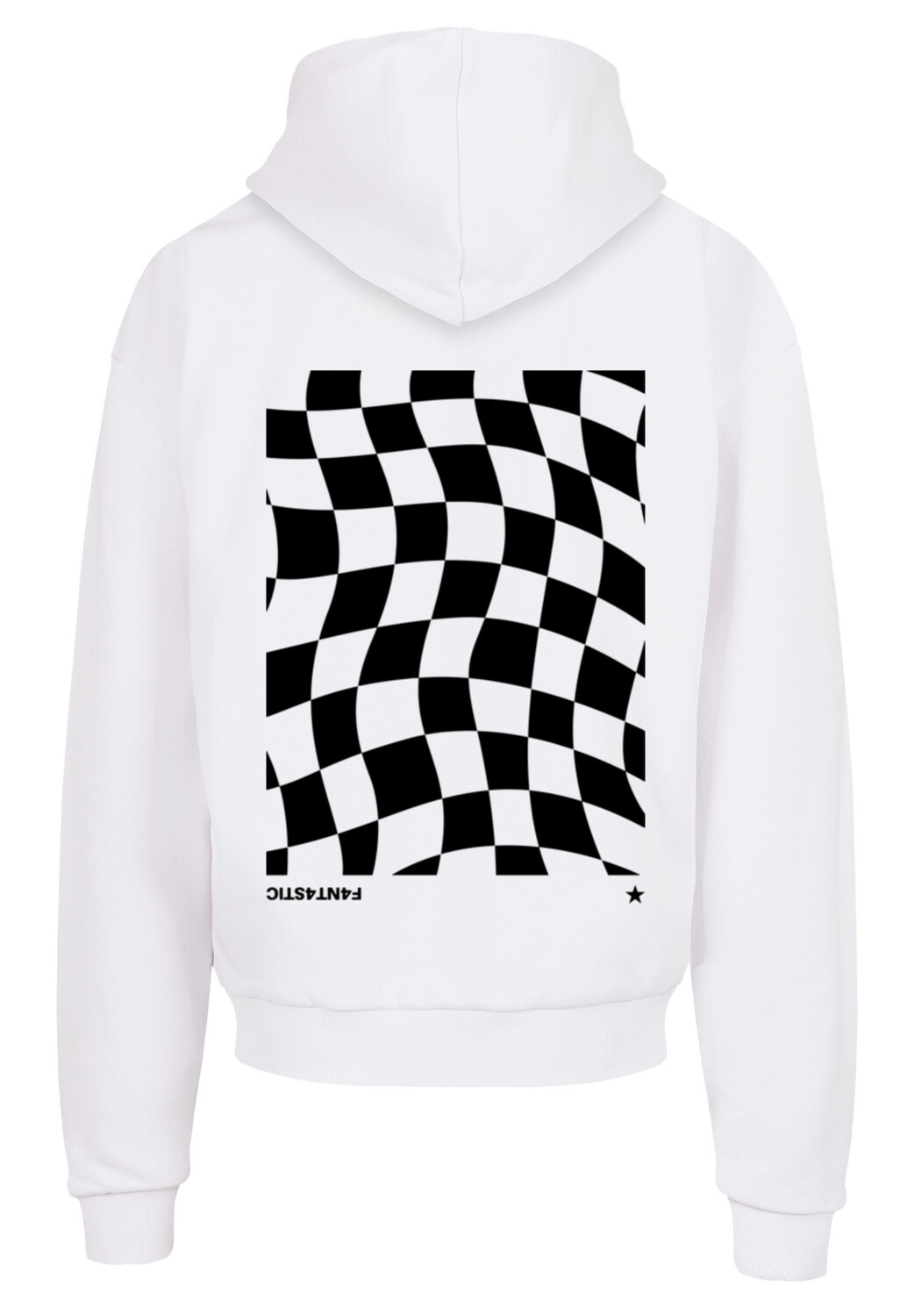 

Пуловер F4NT4STIC Ultra Heavy Hoodie Wavy Schach Muster, белый
