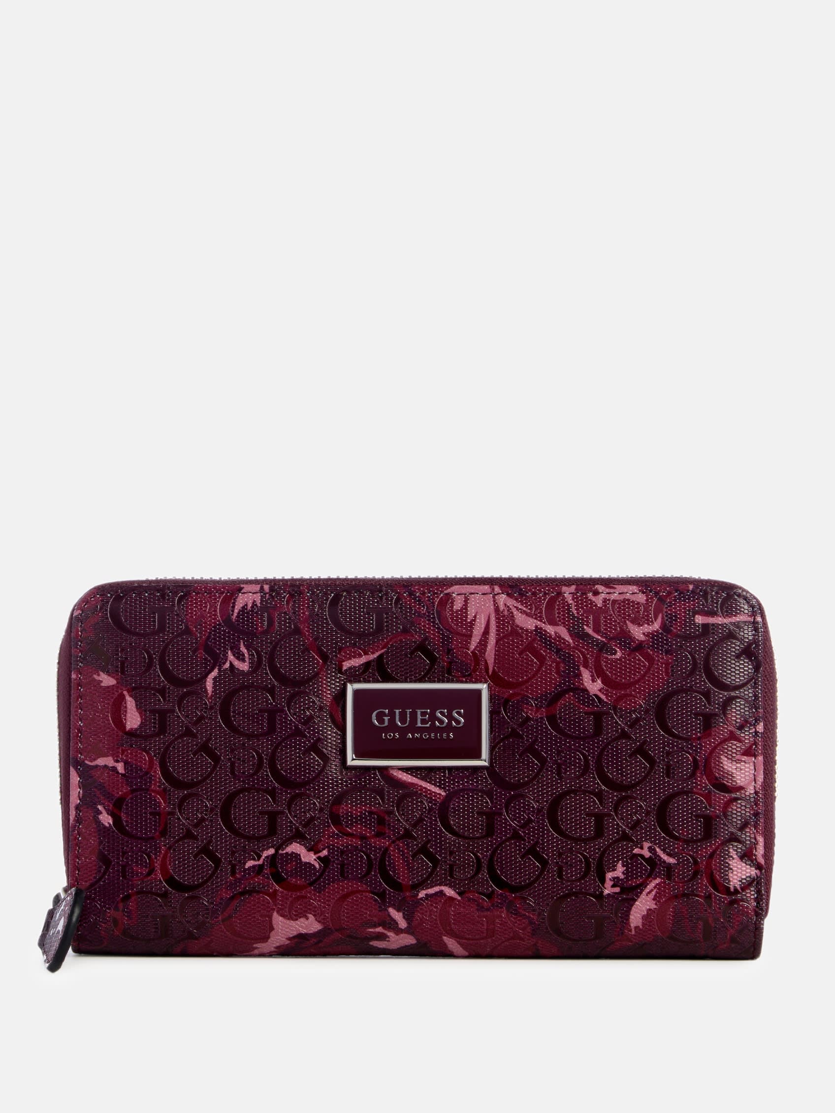 

Кошелек Abree Zip-Around Guess Factory, цвет bordeaux multi