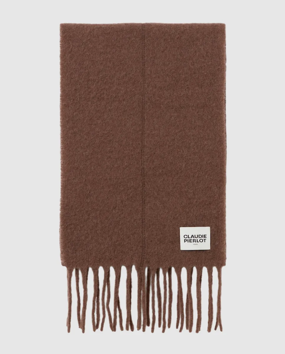 

Женский двухцветный шарф с бахромой Claudie Pierlot