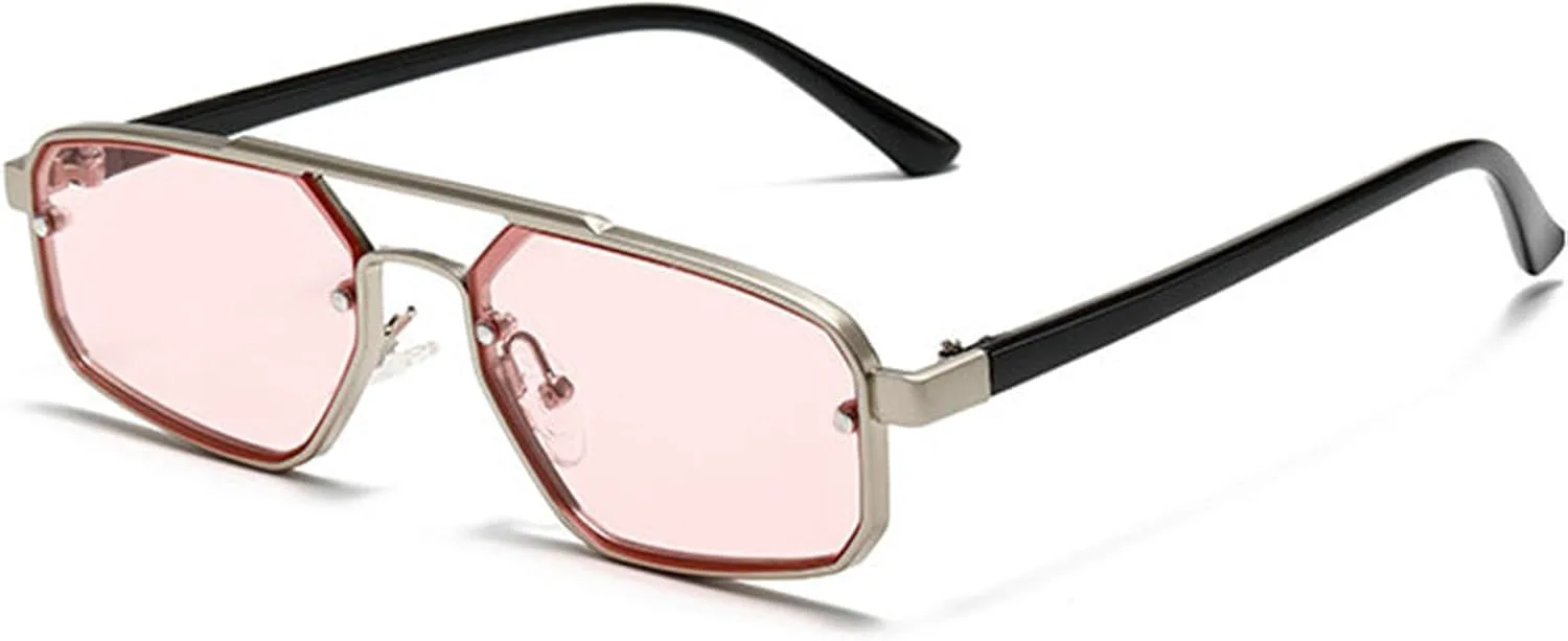 

Солнцезащитные очки Helena Fashion Square для женщин и мужчин, в стиле ретро, ​​с двойной дужкой, металлические, прямоугольные, популярные коричневые, C7