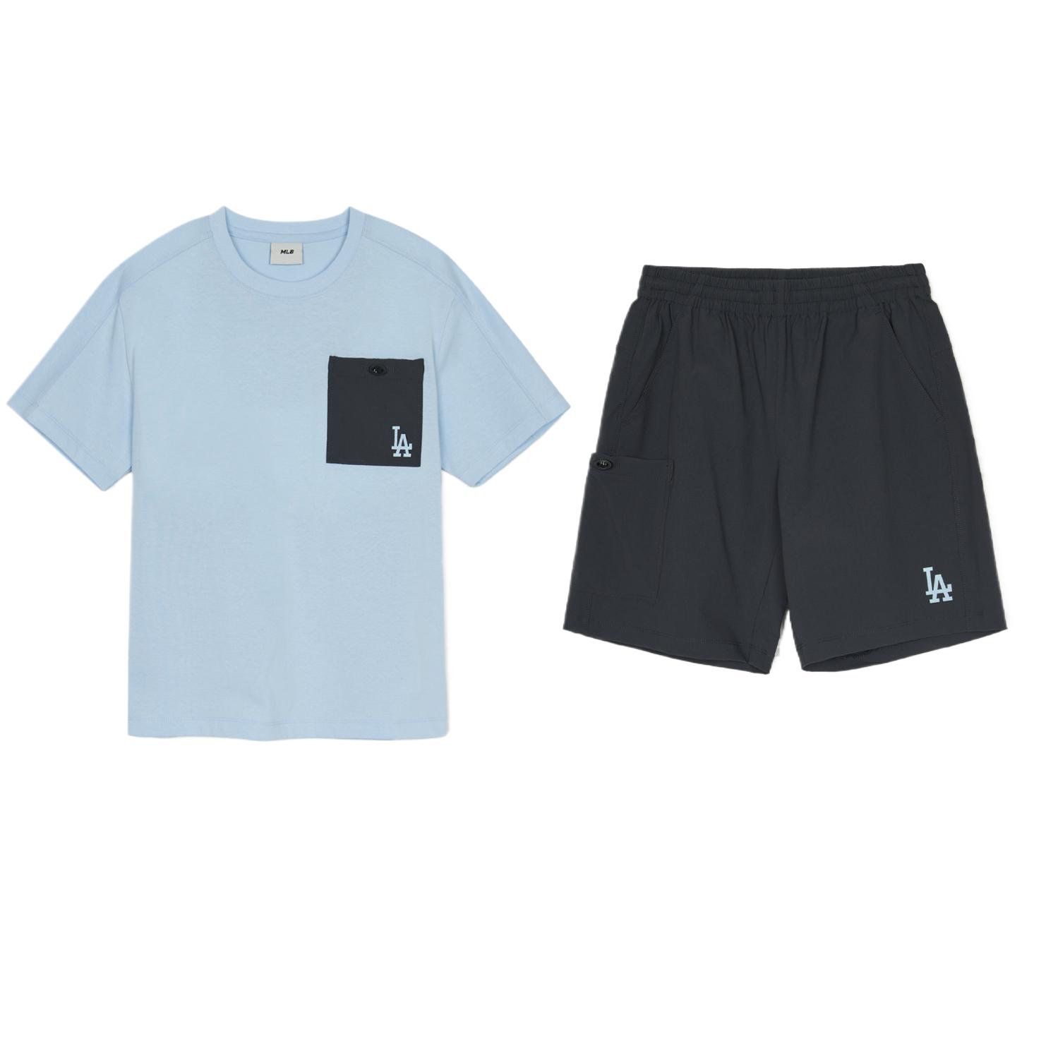 MLB KIDS Повседневный спортивный комплект SS25 из 2 предметов Sky Blue для детей 3-7 лет