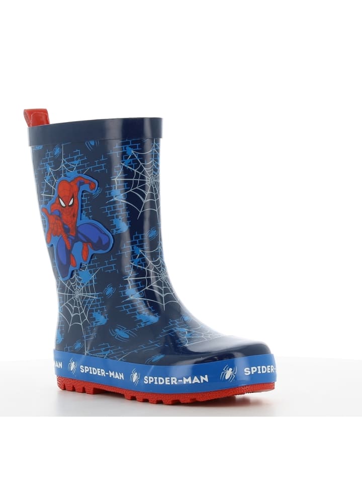 Резиновые сапоги с изображением Человека-паука из вселенной Marvel, синего цвета Spiderman — фото 3