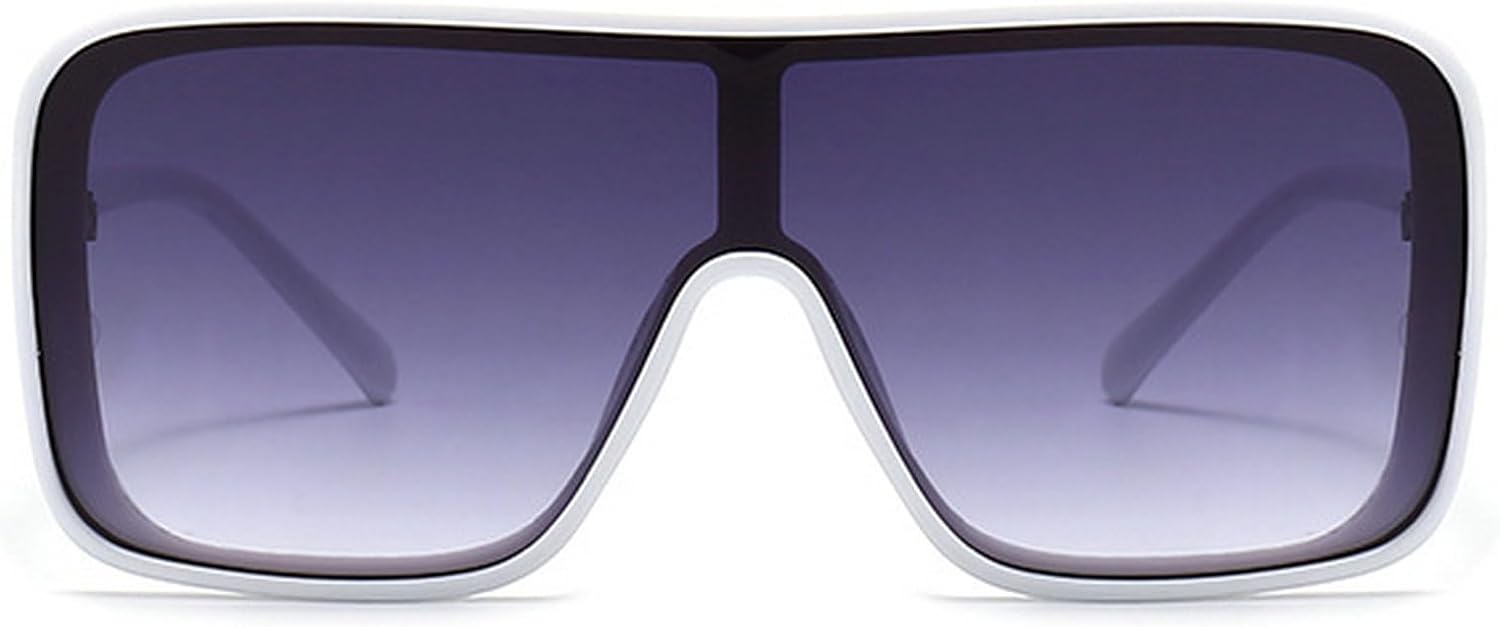 

Винтажные солнцезащитные очки большого квадратного размера для женщин, роскошные модные солнцезащитные очки для дам, большая оправа, градиентные очки mincl, White Gray