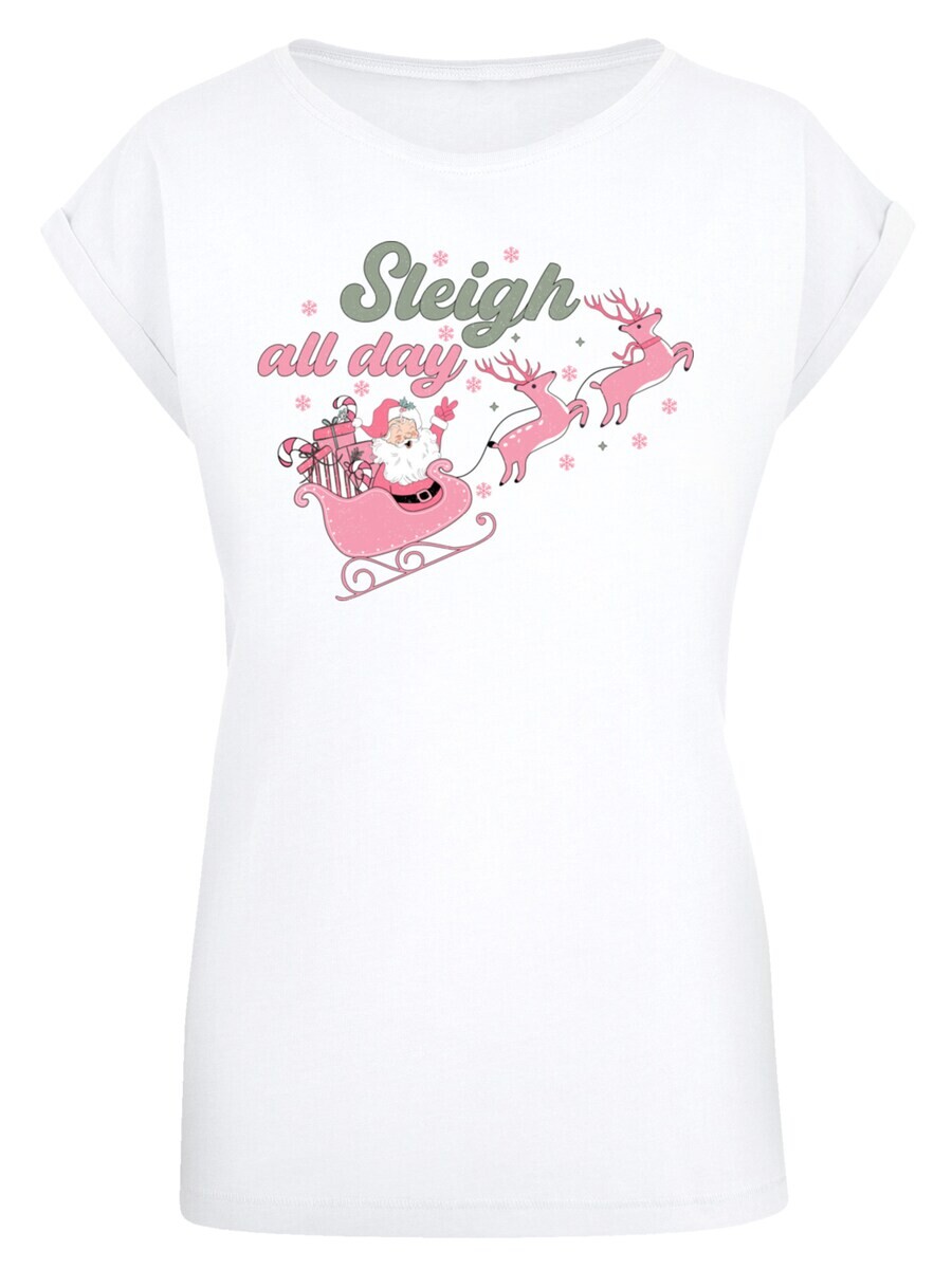 

Футболка F4NT4STIC Shirt Christmas Sleigh all day Santas Reindeers, белый