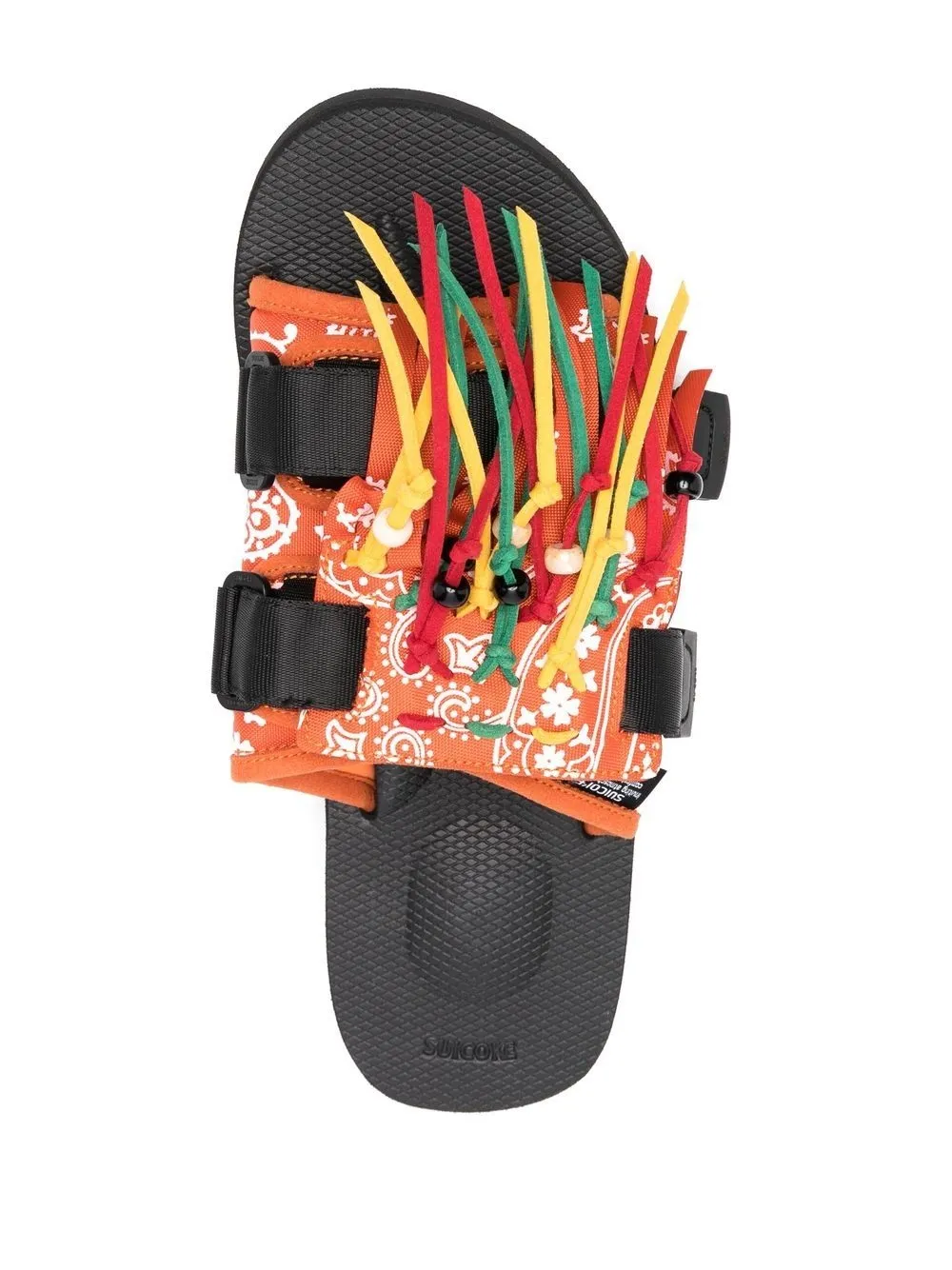Шлепанцы Moto с бахромой из коллаборации с Suicoke Alanui X Suicoke, оранжевый — фото 4
