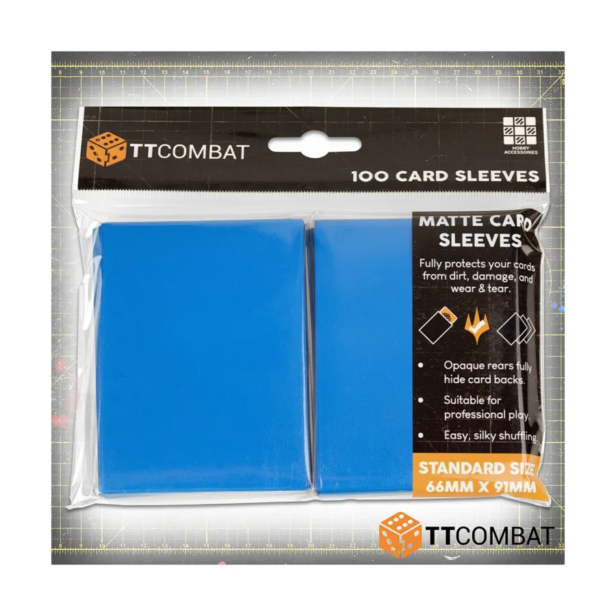 

Матовые конверты для карточек — синие (100), Card Sleeves & Storage (TT Combat)