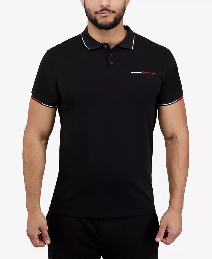 

Мужская поло с ребристым воротником и карманом Polo Shirt X-Ray, мультиколор