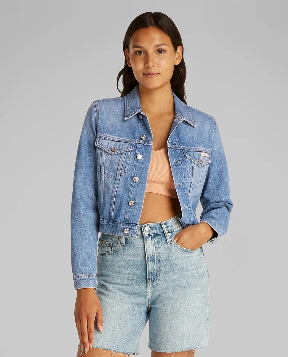 

Женская кожаная куртка Calvin Klein Jeans, синий