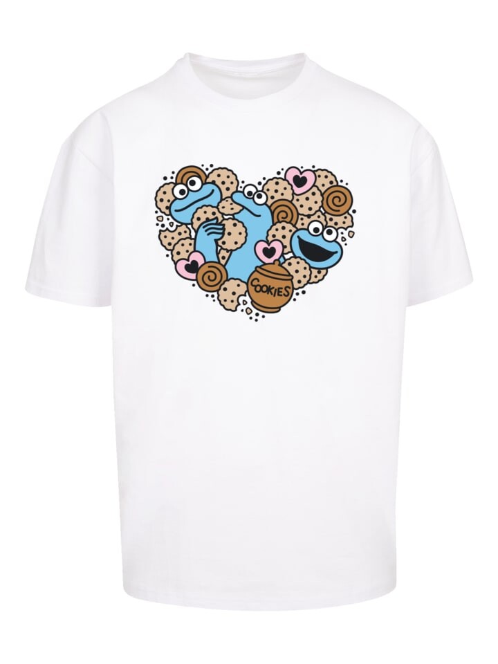 

Футболка F4NT4STIC Sesamstraße Cookies from the heart, белый