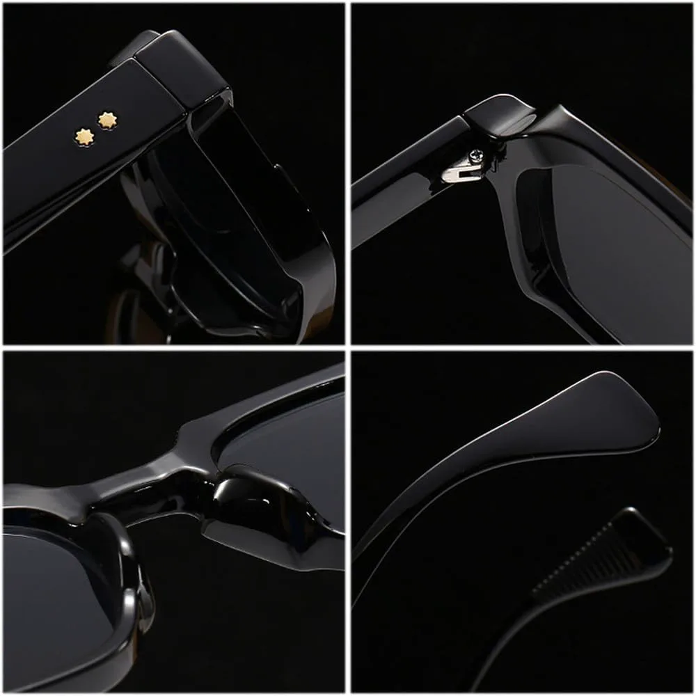 

Популярные модные женские солнцезащитные очки в винтажном панк-стиле, градиентные очки, мужские солнцезащитные очки с заклепками TKKTLLT, Black Blue Purple