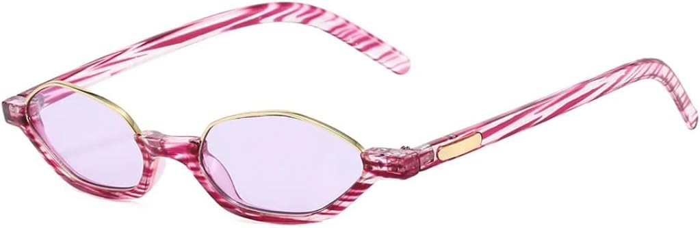 

Полуметаллические многоугольные солнцезащитные очки «кошачий глаз» для женщин, оранжевые, модные, конфетные оттенки, защита от УФ-излучения UV400 для мужчин UUPTTPL, Purple